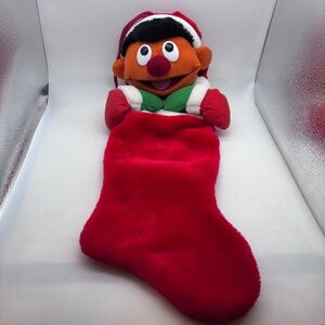 Sesame Street Sesame Workshop Ernie Plush Christmas 20" Holiday Stocking 2005